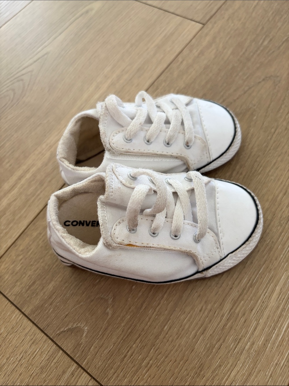 Converse Kids White Low Top Canvas Sneakers